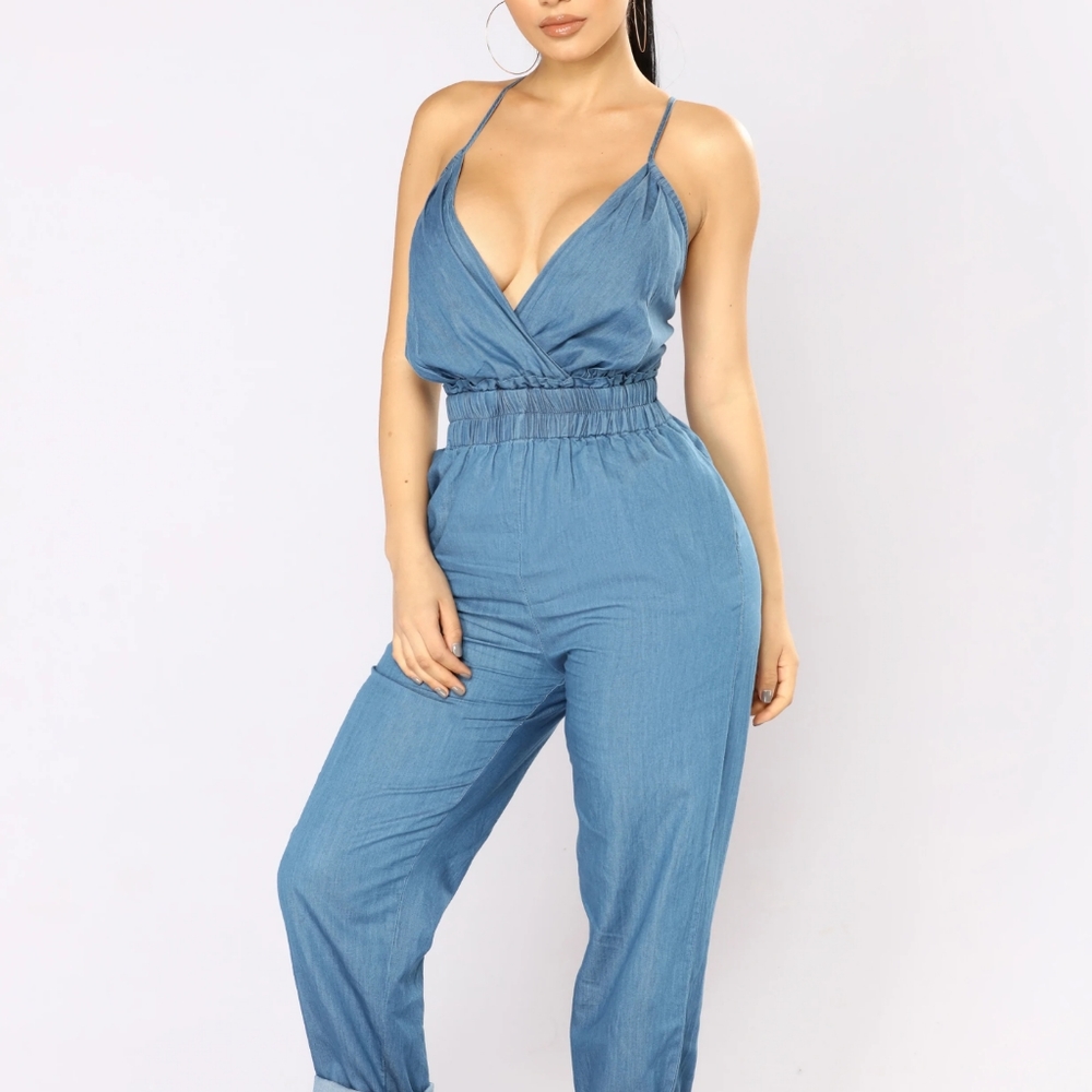 NWOT Denim Jumpsuit